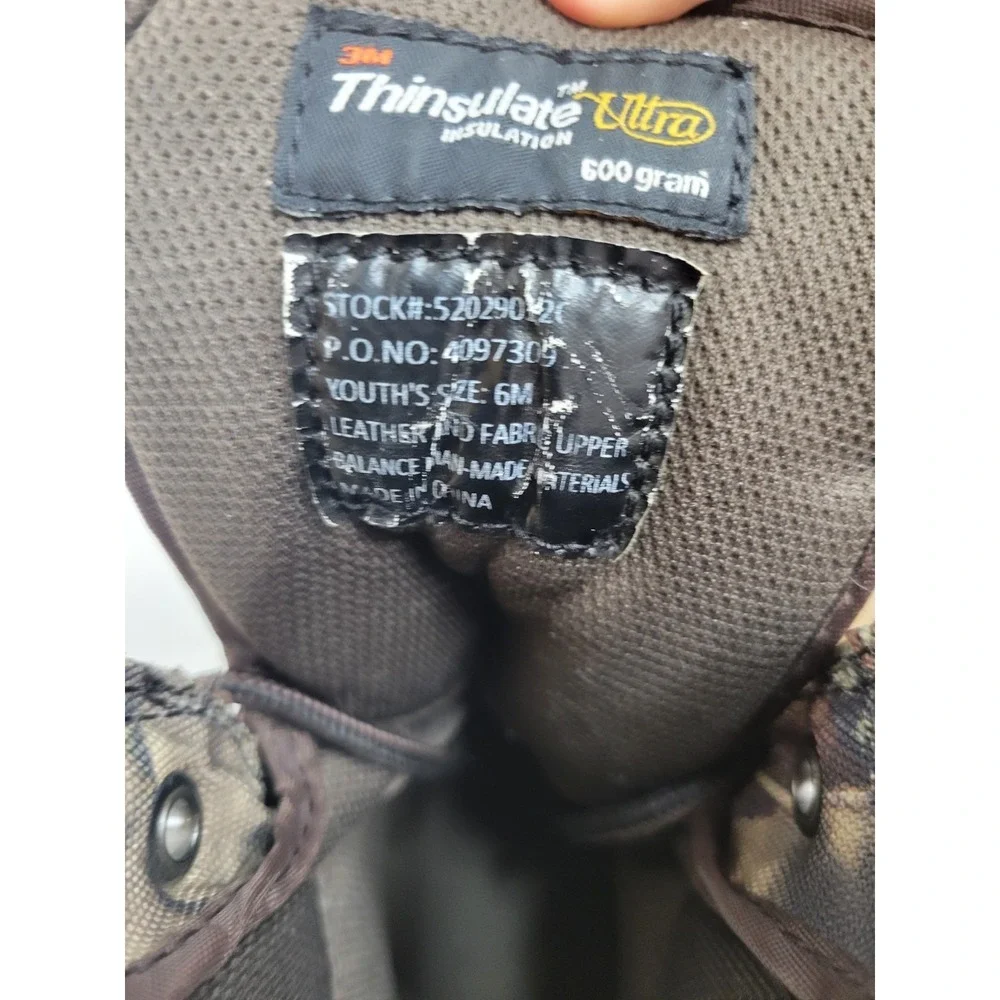 Red Head Youth Size 6M 600g Thinsulate Waterproof Camo Hunting Hiking Boots